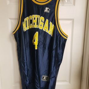Vintage starter michigan chris webber jersey
